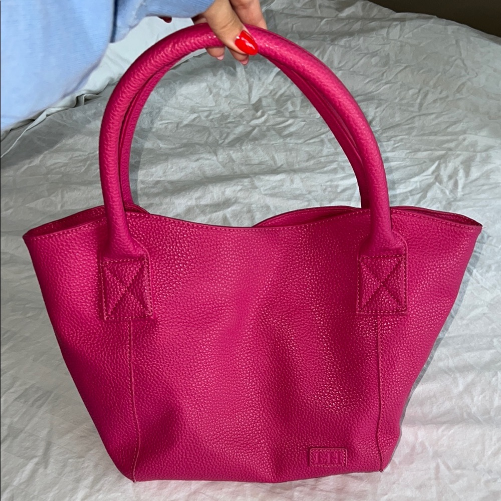 Pink Leather Tote Bag - Like New - LouenHide